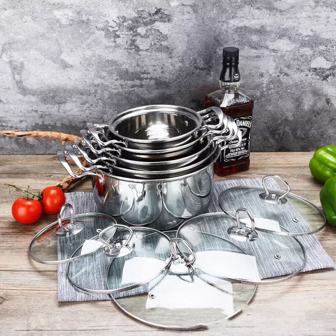 Stainless Steel Pan Set