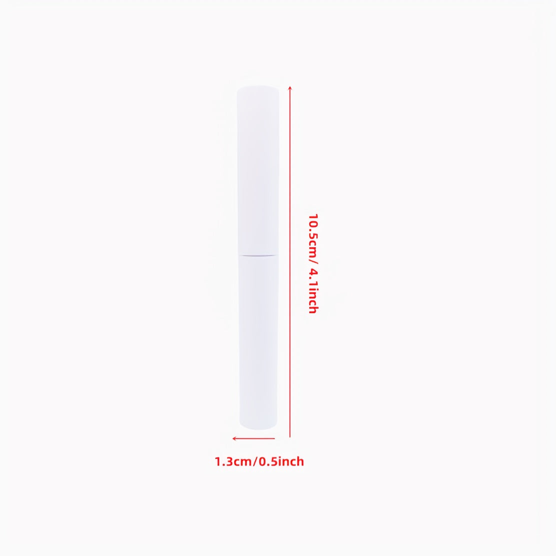 White rectangular object with dimensions labeled on a white background