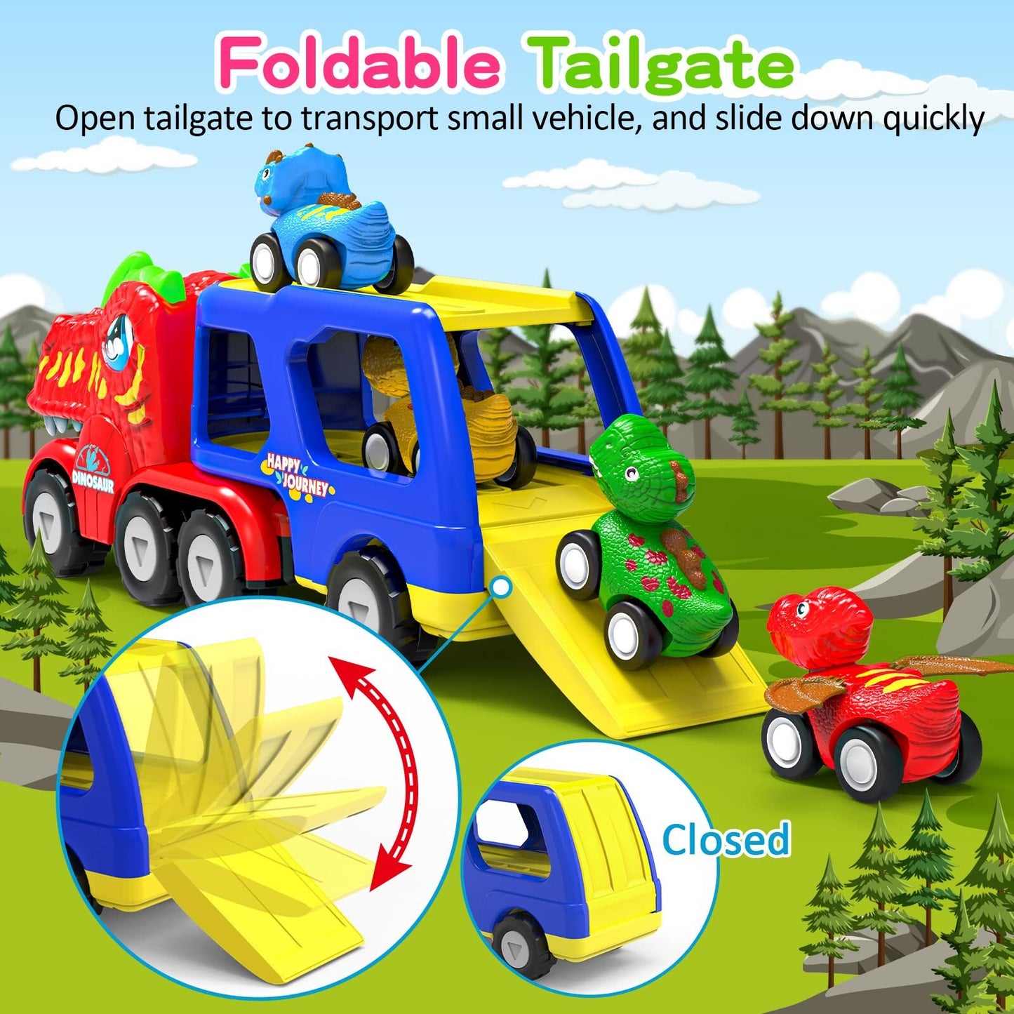 5 in 1 Dinosaur Truck Toys