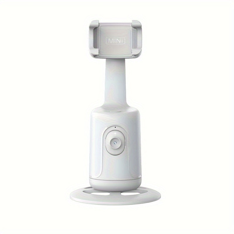 White electronic device with a camera lens on a white background