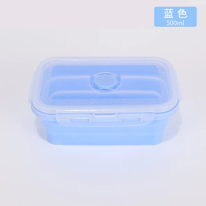 Blue plastic container with a lid on a white background