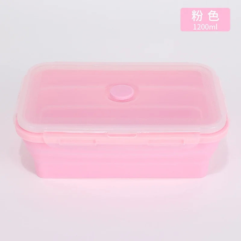 Pink rectangular container with a lid on a white background