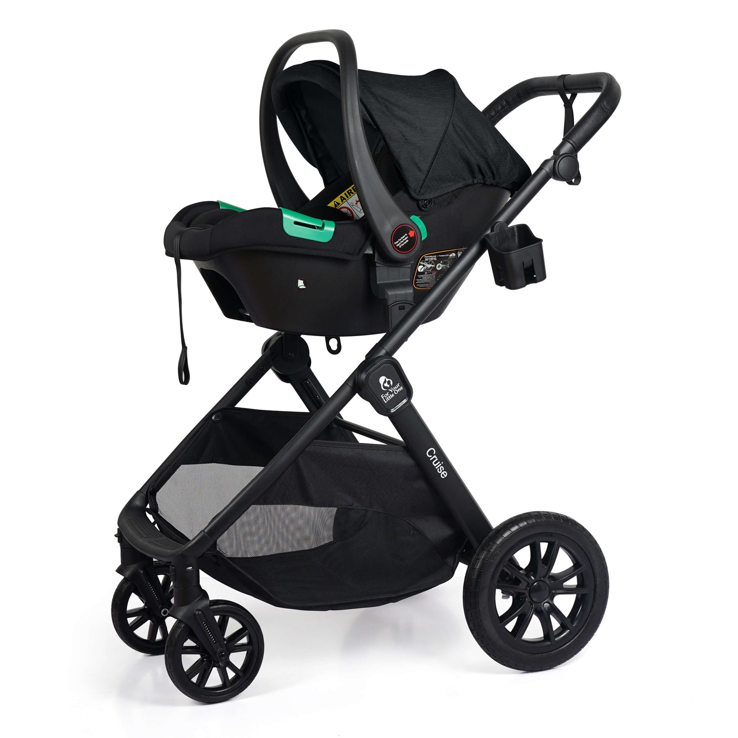 For Your Little One Cruise 3 In 1 Travel System Car Seat ISOFIX Base - Black