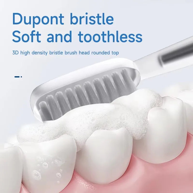 Toothbrush with Dupont bristle on a dental model background