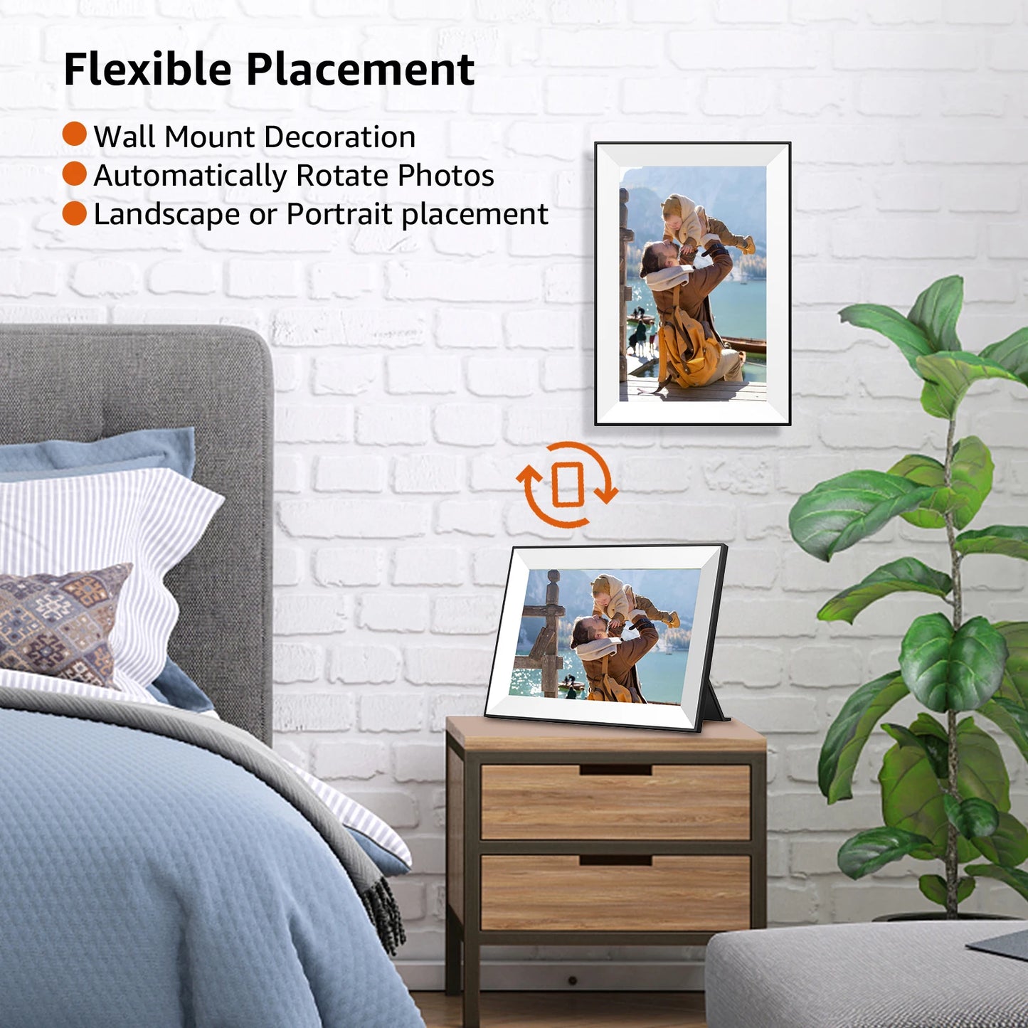 Digital Photo Frame with Flexible Placement