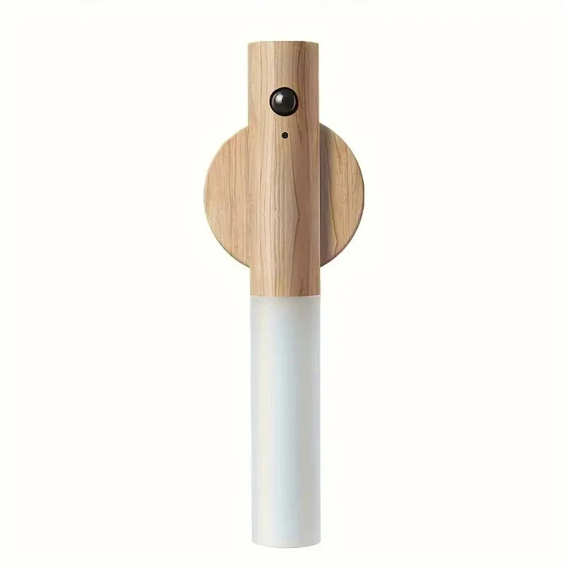 Wooden Night Light on a White Background