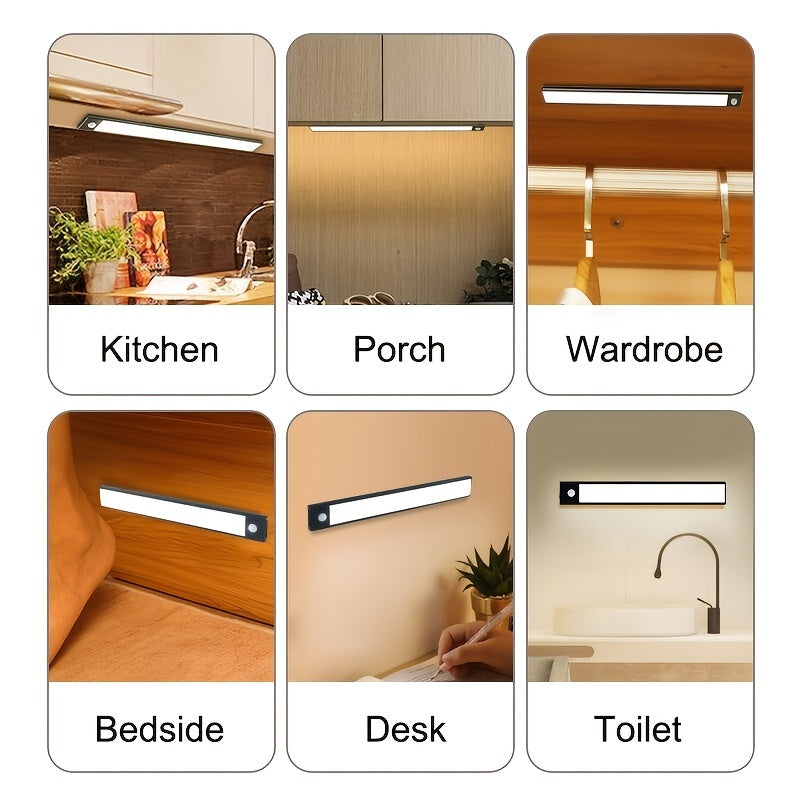 Collage of a light fixture in various settings including kitchen, porch, wardrobe, bedside, desk, and toilet.