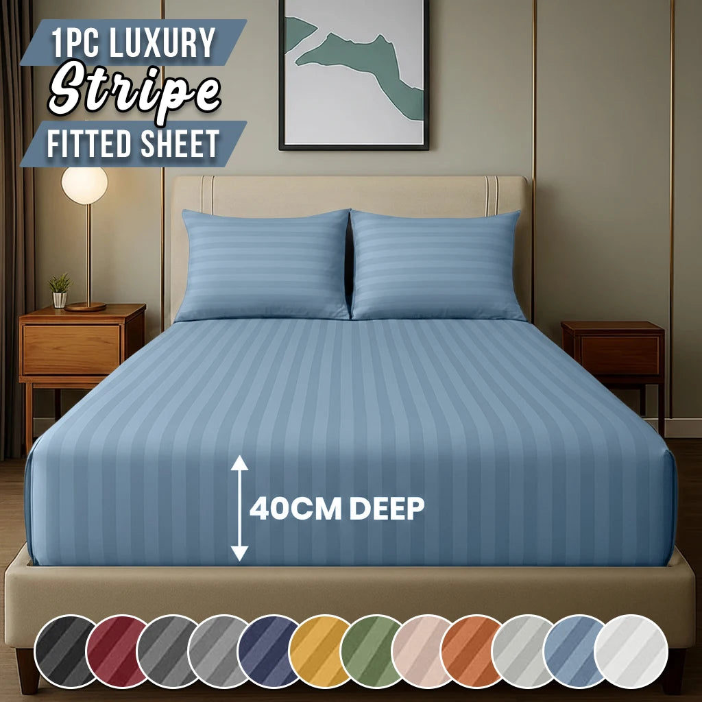 Stripe Fitted Bed Sheet