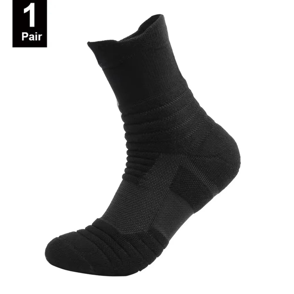 Black sock on a white background