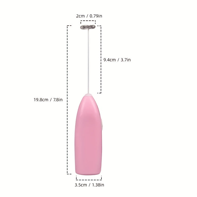 Pink cylindrical object with measurements on a white background
