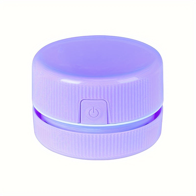 Purple LED light bulb on a white background