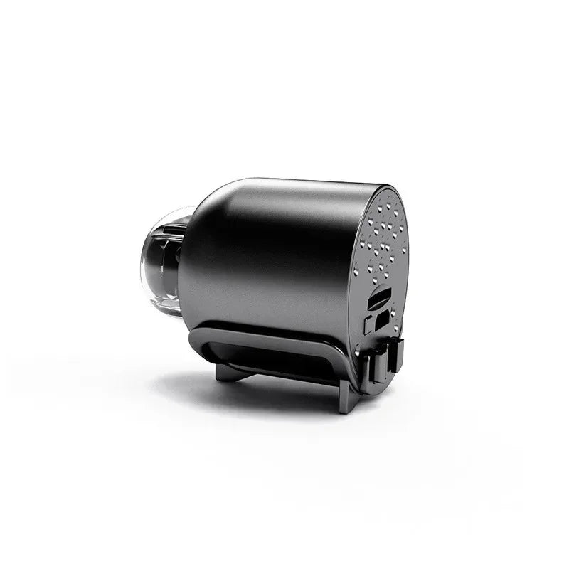 Black Mini Camera on a White Background