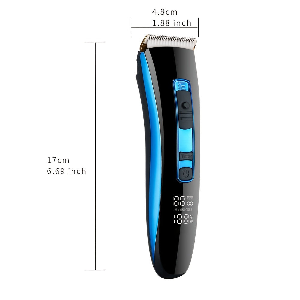 Hair trimmer with measurements on a white background