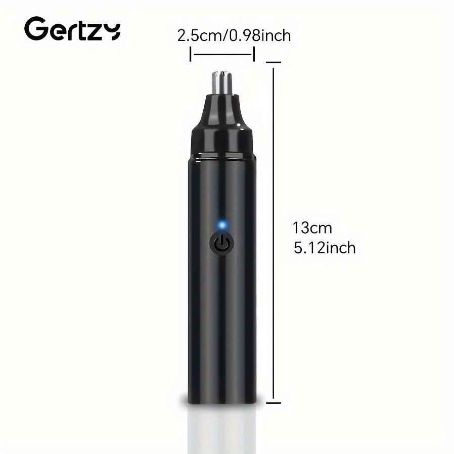 Black electronic device with measurements labeled, featuring the brand 'Gertzzy'.