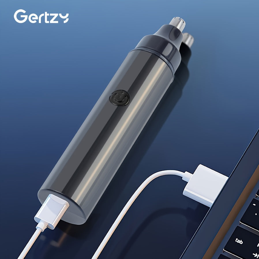Gertzy electronic device with USB cable on a dark blue background