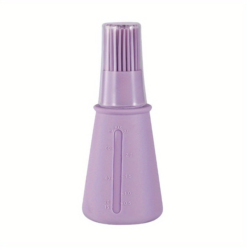 Purple kitchen tool with measurement scale on a white background