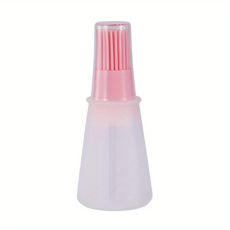 White bottle with pink cap on a white background