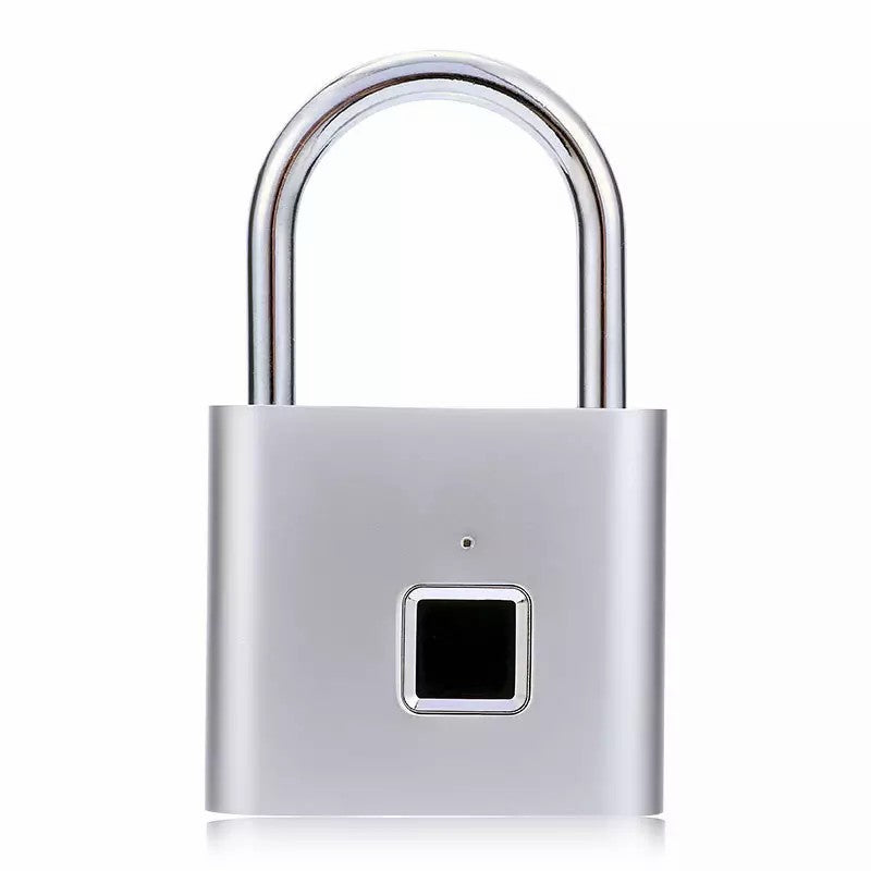 Fingerprint lock on a white background