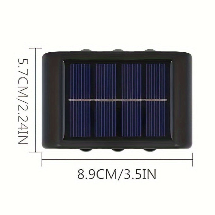 Solar panel with dimensions labeled on a white background
