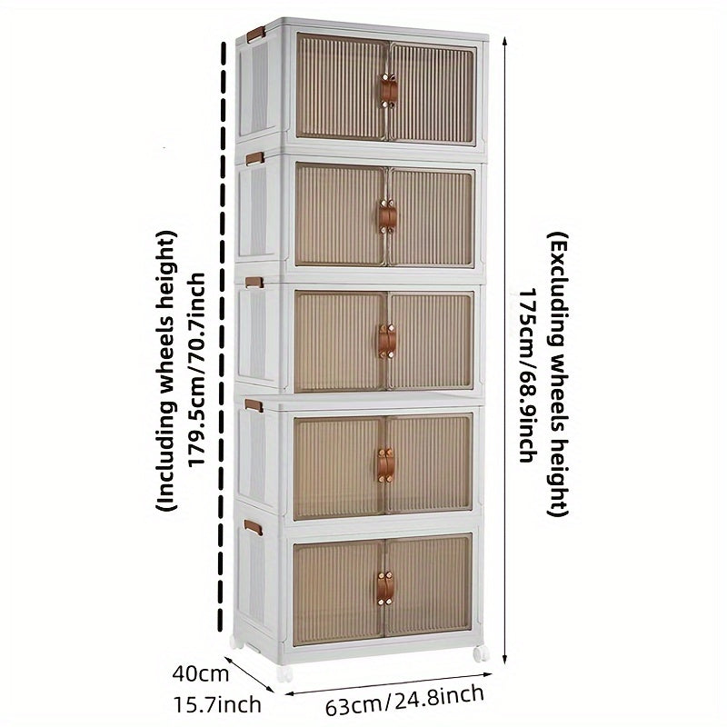 Measurement chart of a storage unit with dimensions labeled