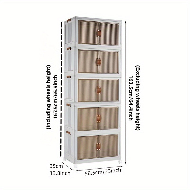 Measurement chart of a storage unit with dimensions labeled