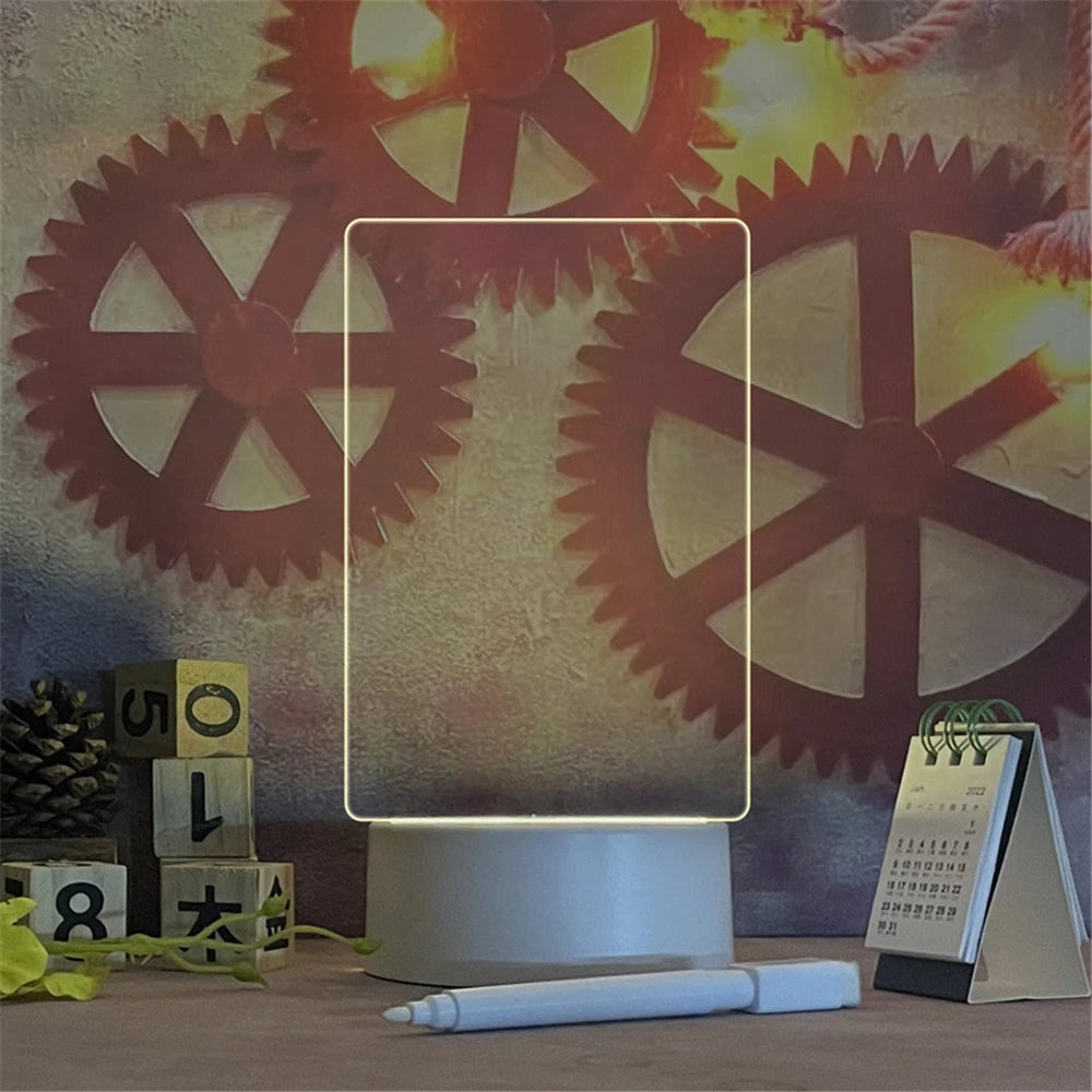 Decorative setup with gears, blocks, and a calendar on a textured surface.