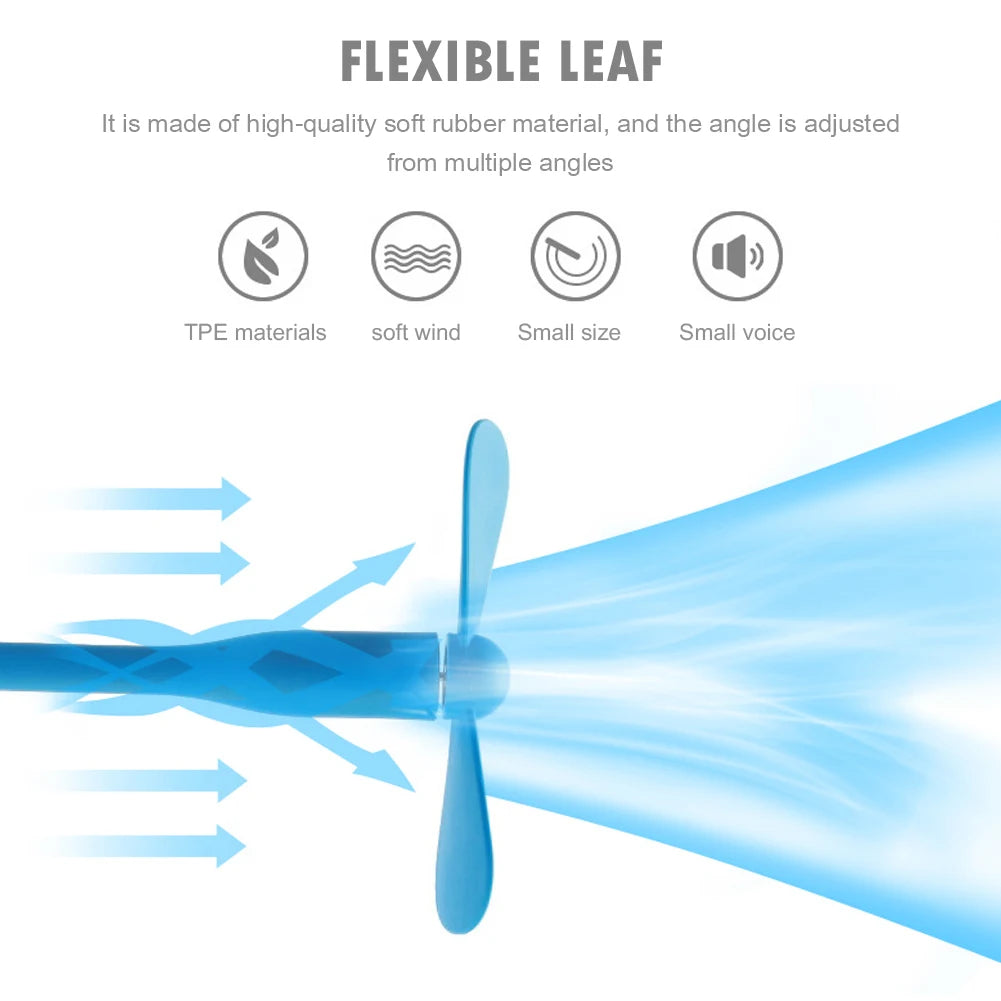 Illustration of a flexible leaf with TPE materials, soft wind, small size, and small voice features on a white background.