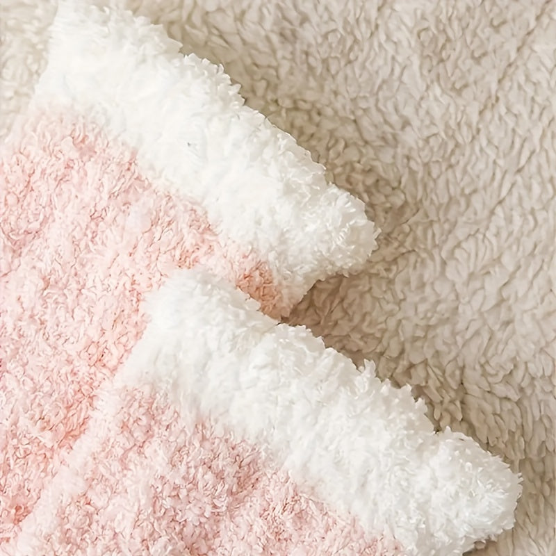 Close-up of a textured pink and white fabric