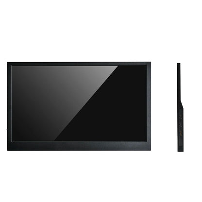 Black framed mirror on a white background