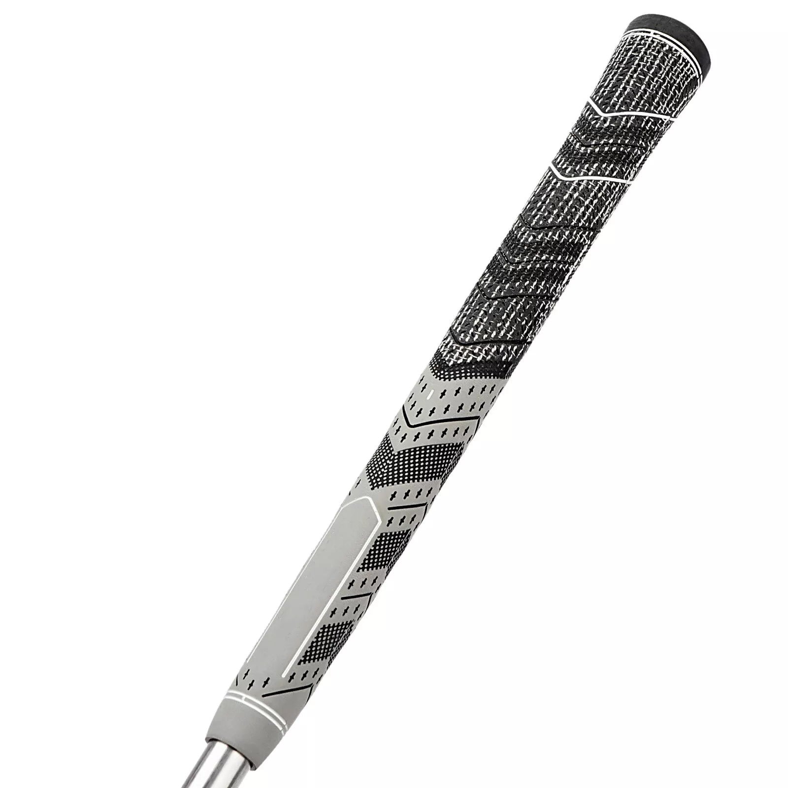 Golf club grip with textured pattern on a white background