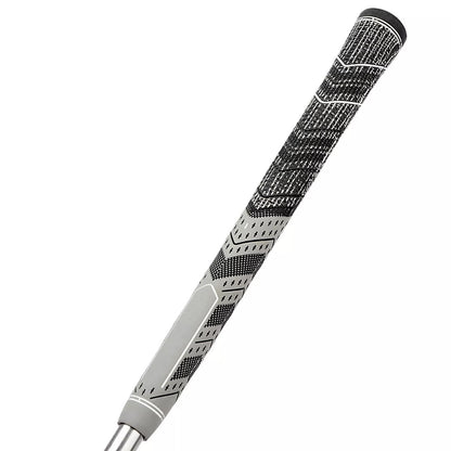 Golf club grip with textured pattern on a white background