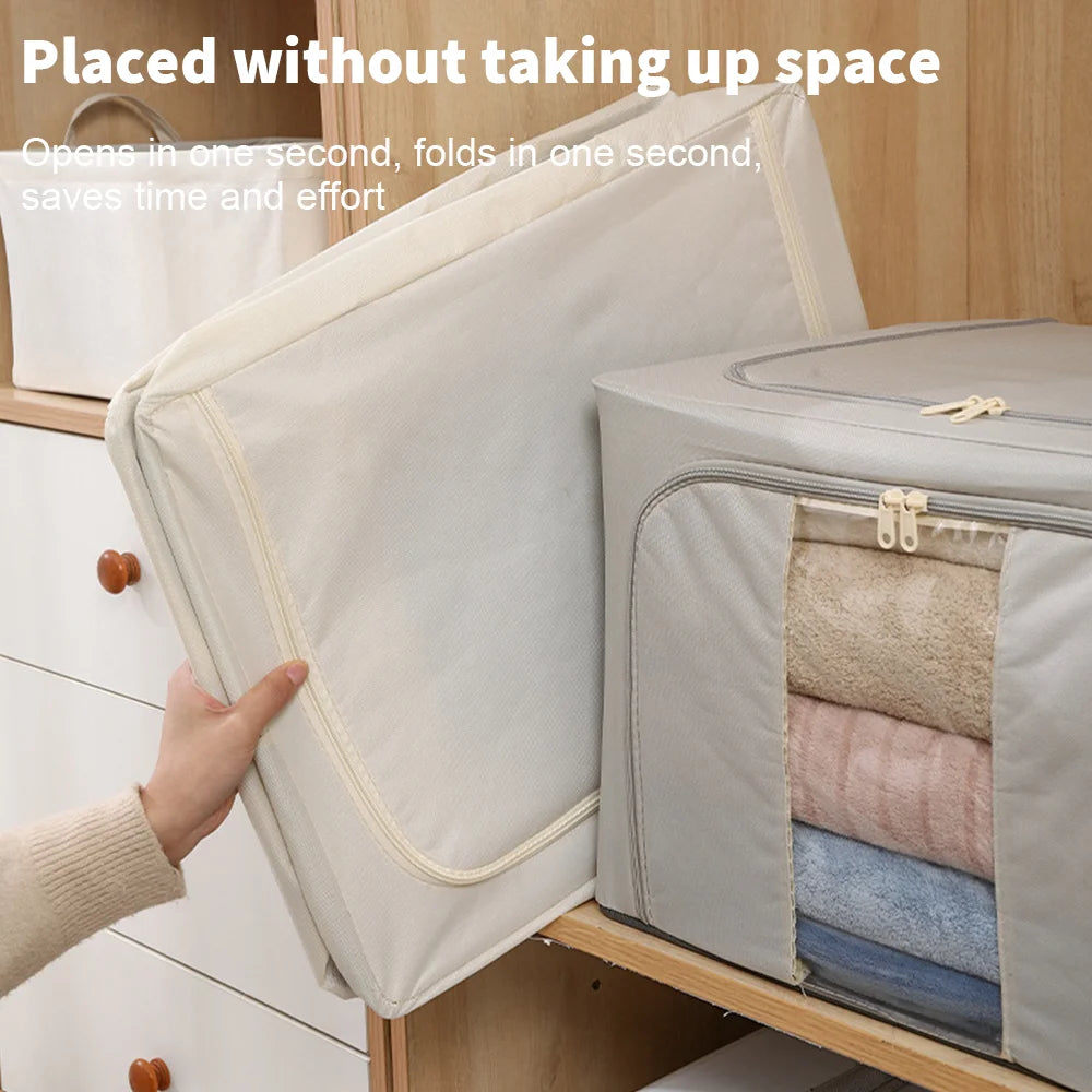 Folding Beige Storage Boxes