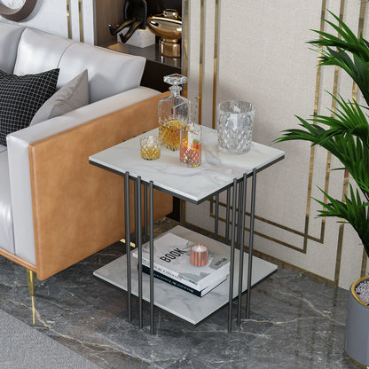 2 Tier Marble Side Table