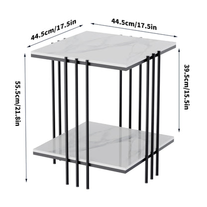 Dimensions of 2 Tier Marble Side Table
