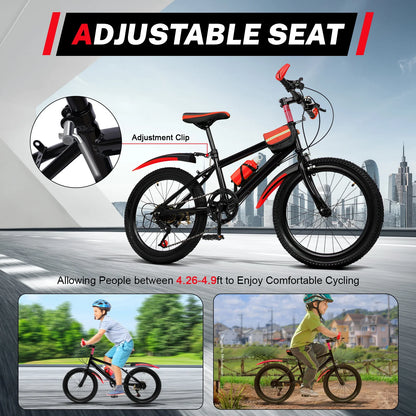 Children's bike with adjustable seat feature, cityscape background