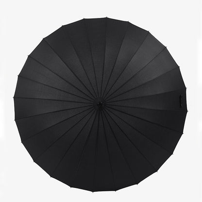 Top View of Large Black Umbrella