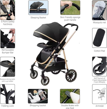 3 in 1 Pram and Stroller Set
