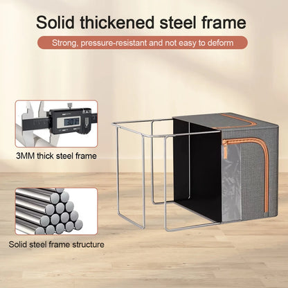 Solid thickened steel frame with text on a beige background