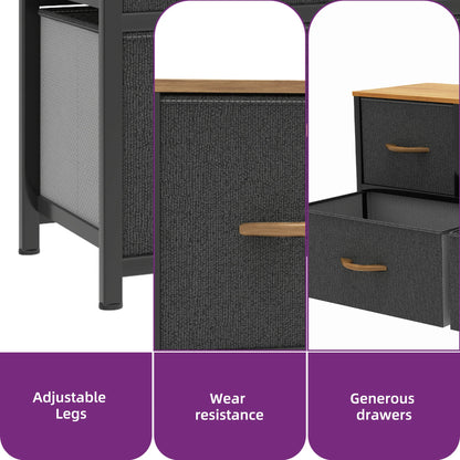 Filing cabinet with adjustable legs, wear resistance, and generous drawers on a white background.