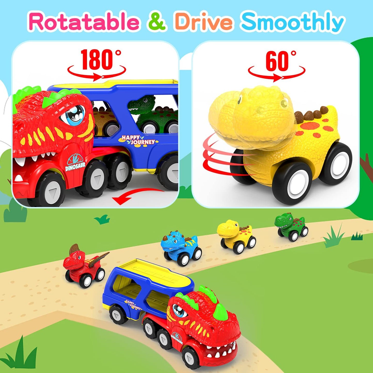 5 in 1 Dinosaur Truck Toys
