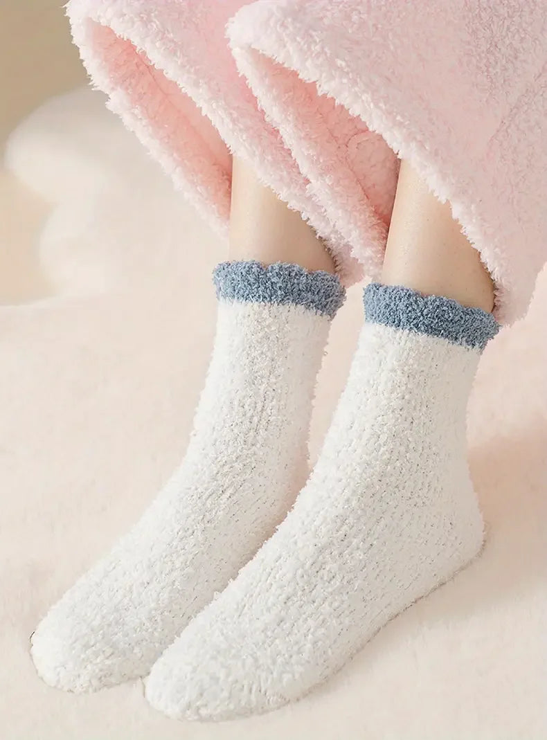 White Womens Winter Socks