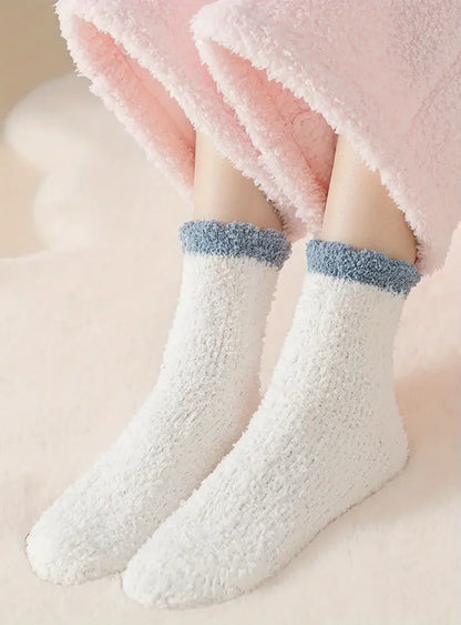 White Womens Winter Socks