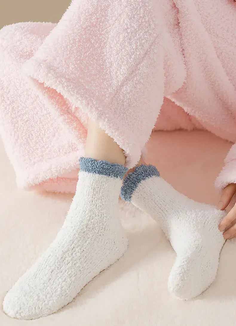 White Winter Socks Womens