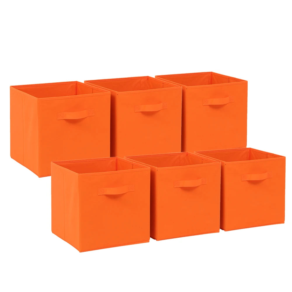 6 Pack Orange Storage Cubes