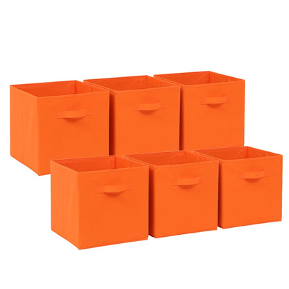 6 Pack Orange Storage Cubes