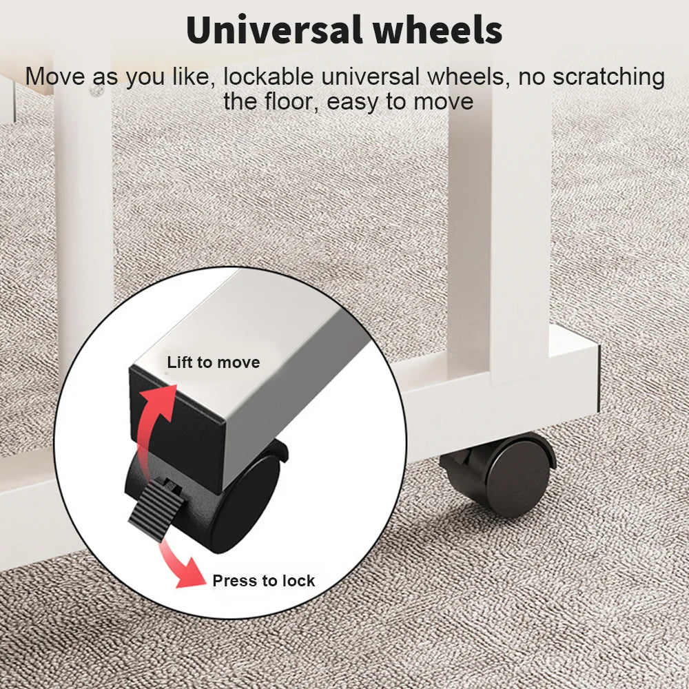 Universal wheels with lock mechanism on a textured floor background