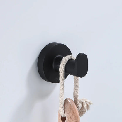 Black Bathroom Robe Hook