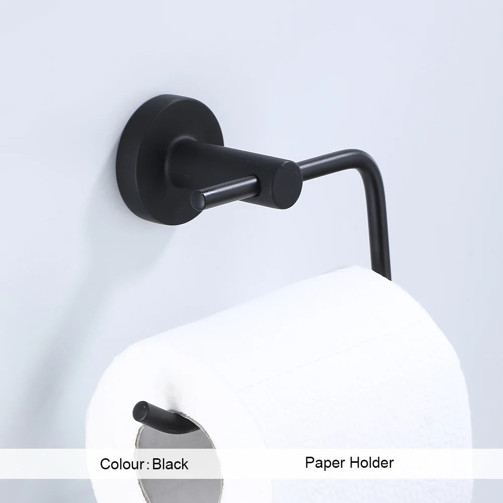 Black Bathroom Toilet Roll Holder
