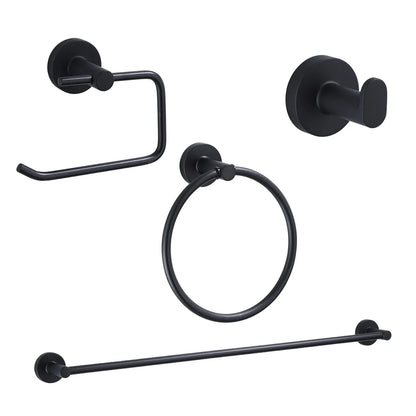 Black Bathroom Accessories Set