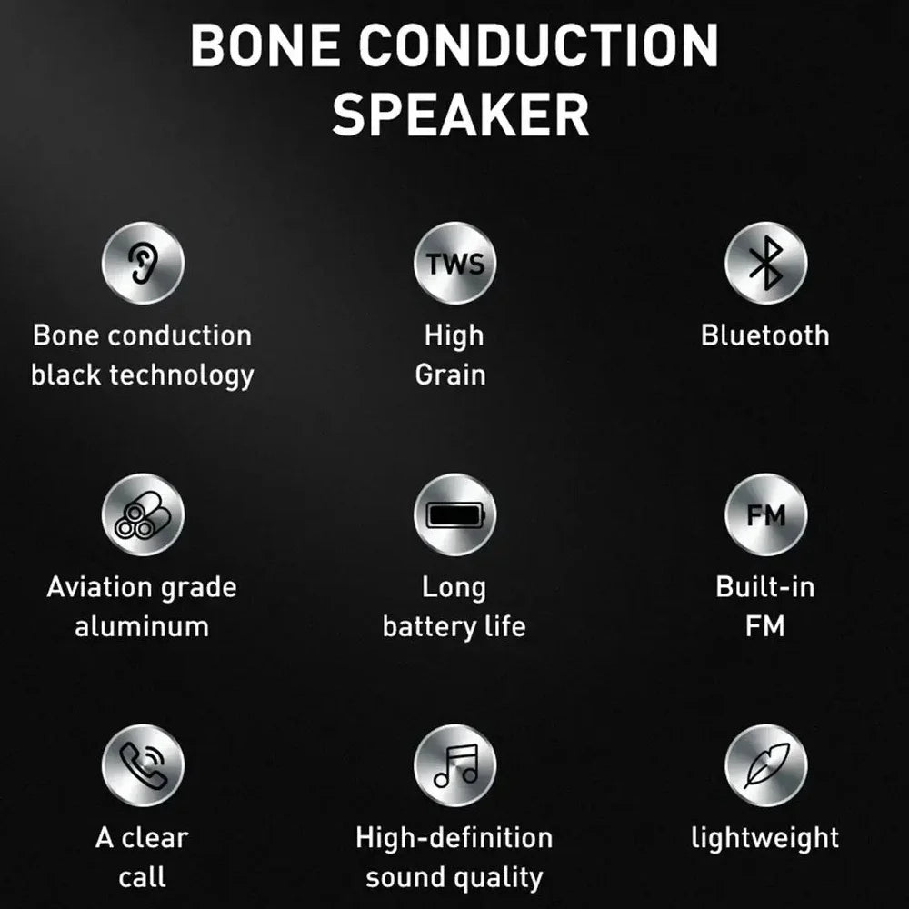 Features of a bone conduction speaker on a black background
